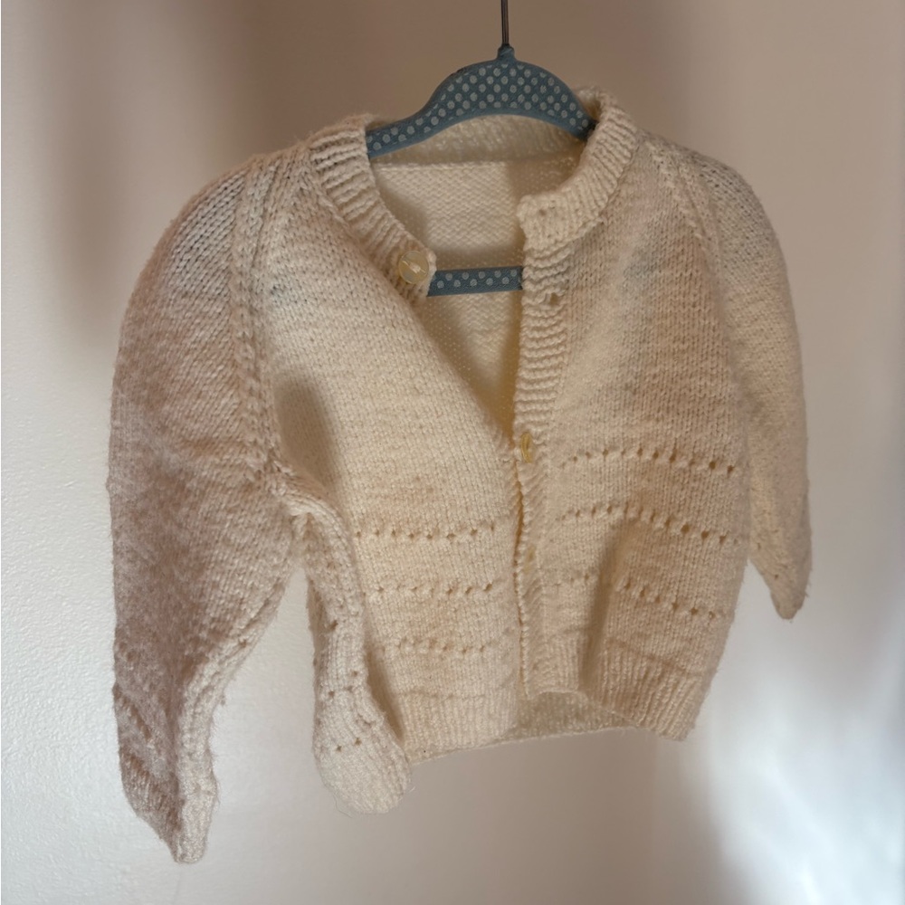 Cream Hand Knit Kids' Sweater